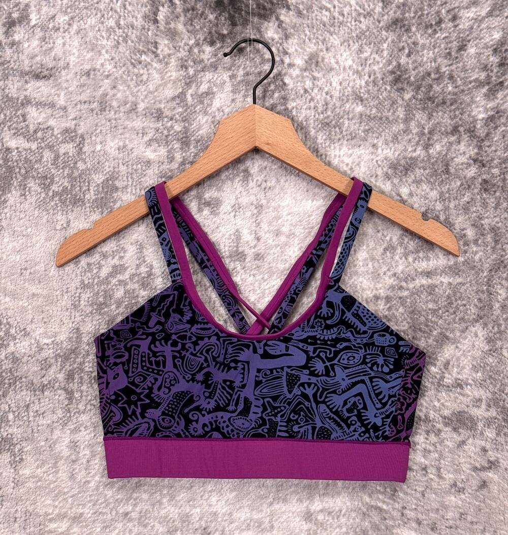 Janji Pace Sports Bra Small Womens Abstract Art Pattern